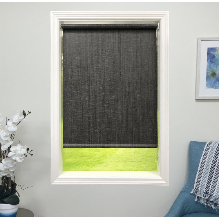 Ebern Designs Blackout Black Decorative Roller Shade & Reviews Wayfair